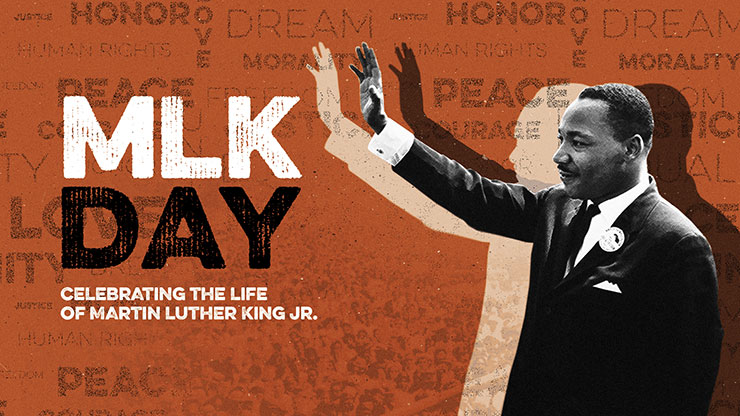 MLK Day: Title Graphics Orange and Black