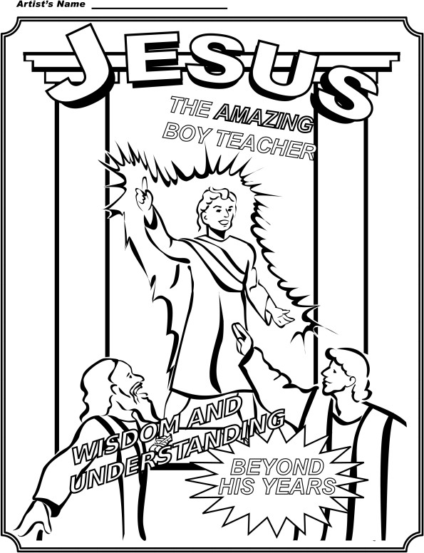 Boy Jesus Coloring Page