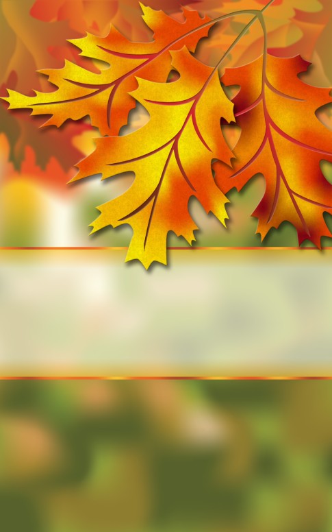 Autumn Leaves Church Bulletin