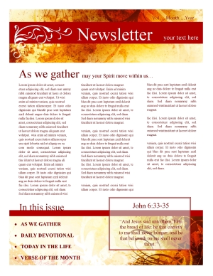 Ministry Newsletter for Fall