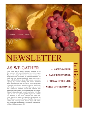 Thanksgiving Joy Newsletter