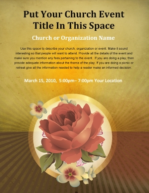 Rose Church Flyer Templates