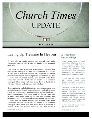 Magnifying Glass Church Newsletter