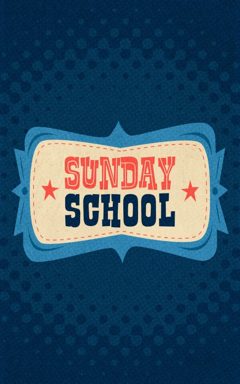 Retro Sunday School Bulletin Cover
