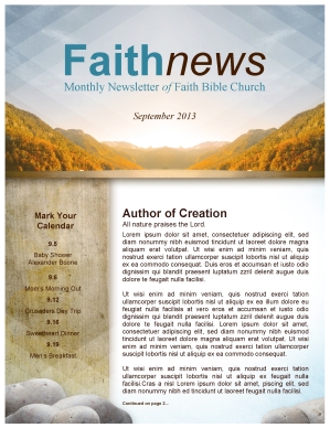My Soul Rejoice Church Newsletter