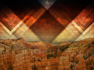 Triangle Cliff Scene Religious Background