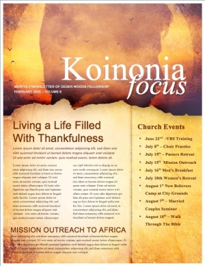 Experiencing God Ministry Newsletter
