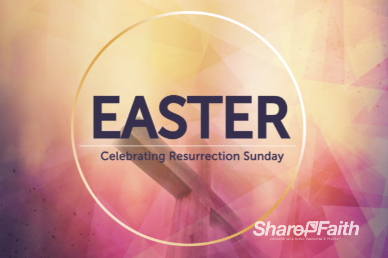 Abstract Clouds and Cross Religious Easter Welcome Video