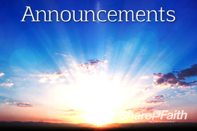 Sunrise Religious Announcements Video