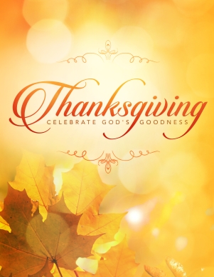 Thanksgiving Celebrate God's Goodness Ministry Flyer