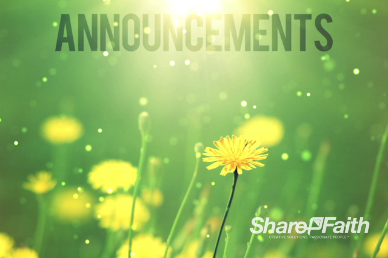 All Things New Religious Announcements Video Loop