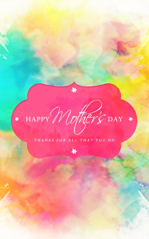 Happy Mother's Day Thanks Church Bulletin