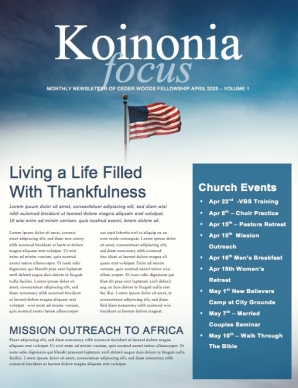Memorial Day Never Forget Ministry Newsletter