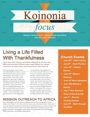 Father's Day Thanks Christian News Letter