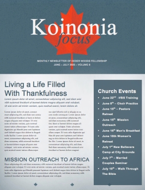 Canada Day Church Newsletter