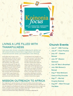School Supply Drive Ministry Newsletter