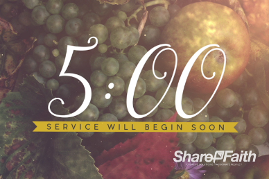 Happy Thanksgiving Fruit Bounty Religious Five Minute Countdown Timer