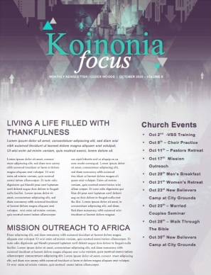 Upside Down Ministry Newsletter