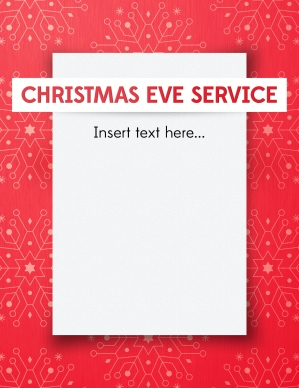 Snowflake Christmas Invitation Ministry Flyer