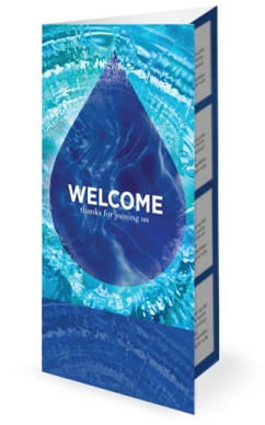 Baptism Sunday Christian Church Trifold Bulletin