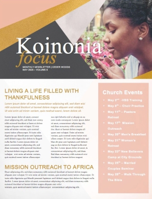 Virtuous Woman Church Newsletter