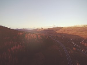 Forest Mountain Road Worship Background