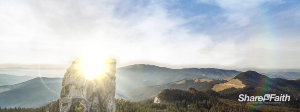 Sunrise Over the Mountains Triple Wide Worship Video Loop