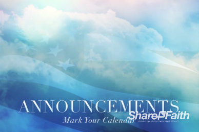 American Independence Day Announcements Church Video Loop