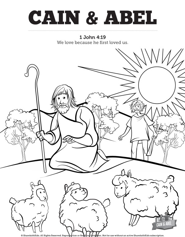 Cain and Abel Bible Coloring Pages
