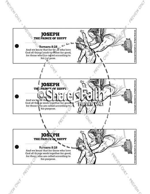 The Story Of Joseph the Prince of Egypt Bible Bookmarks