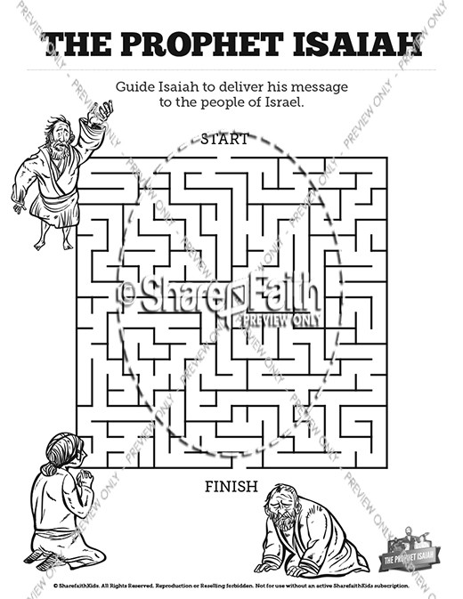 The Prophet Isaiah Bible Mazes