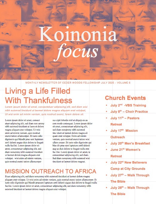 We Are the Church Newsletter Template