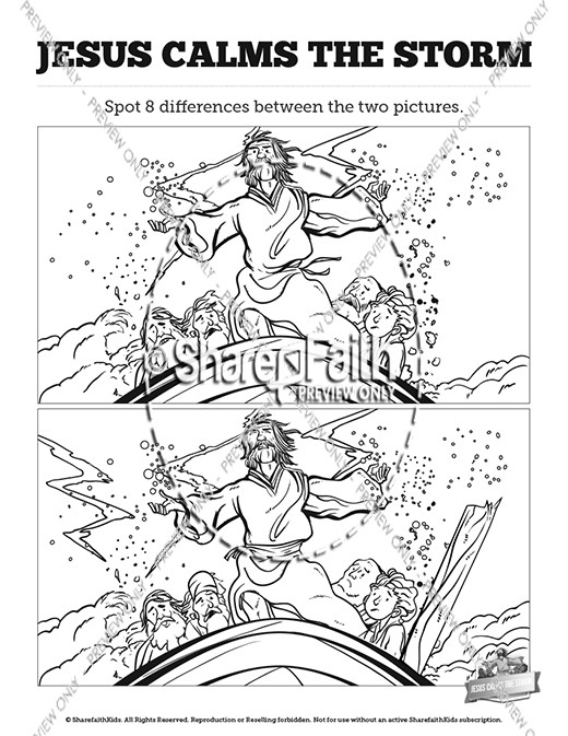 ShareFaith Media » Jesus Calms The Storm Kids Spot The Difference ...