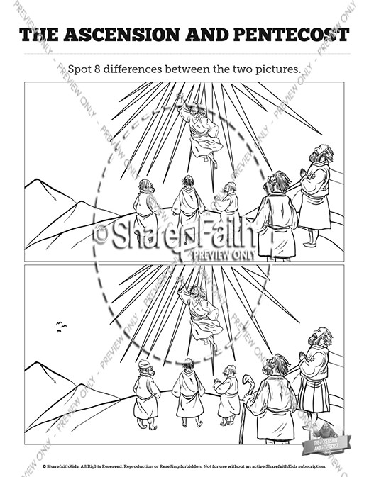 The Ascension and Pentecost Kids Spot The Difference