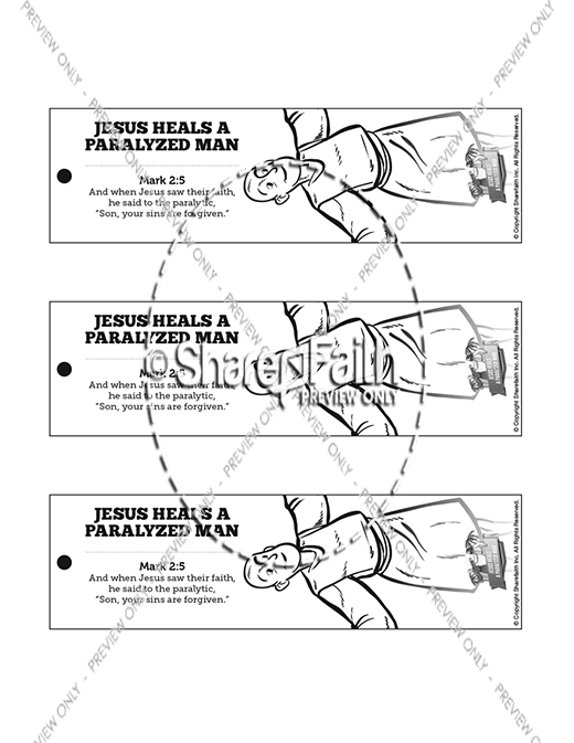 Luke 5 Jesus Heals The Paralytic Bible Bookmarks