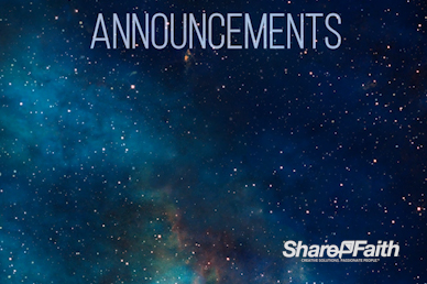 Stars in Space Announcement Video Loop