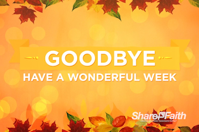 Happy Thanksgiving Blessings Goodbye Motion Loop