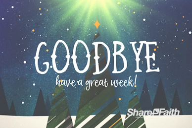 Merry Christmas Tree Goodbye Motion Graphic