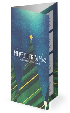 Merry Christmas Tree Church Trifold Bulletin