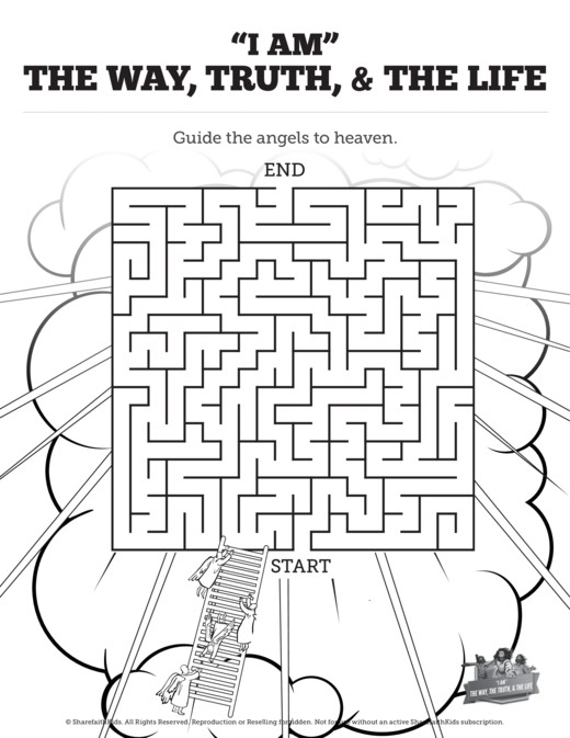 John 14 The Way the Truth and the Life Bible Mazes