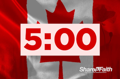 Remembrance Day Canada Flag Church Countdown Timer