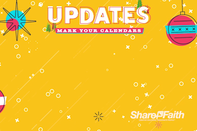 Merry Christmas Ornaments Announcements Video Loop