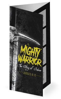 Gideon Mighty Warrior Church Trifold Bulletin