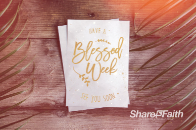 Palm Sunday Hosanna Goodbye Motion Graphic