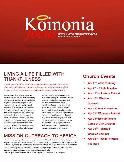 Heaven and Hell Church Newsletter