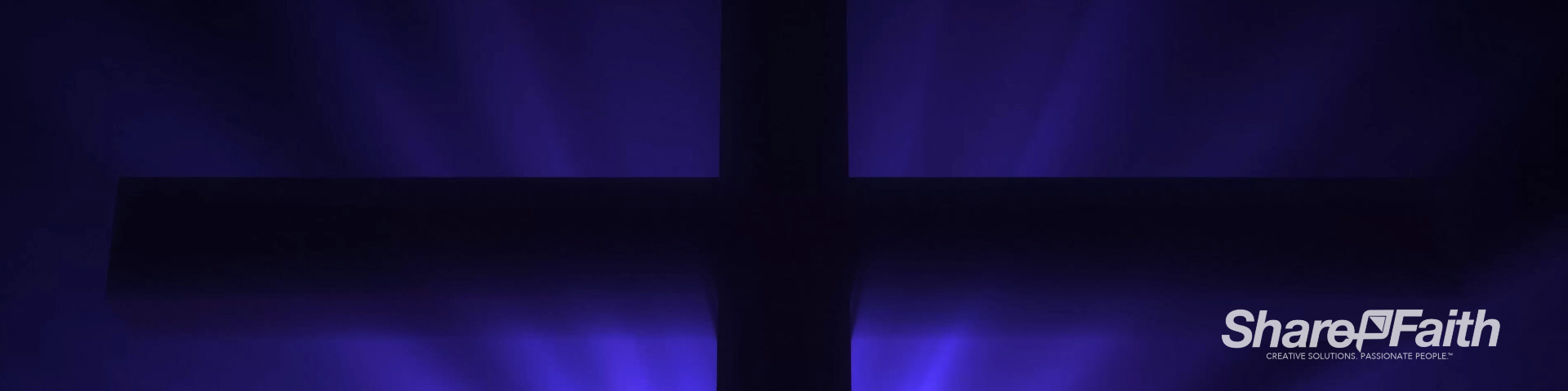Easter Cross Silhouette Triple Wide Motion Background
