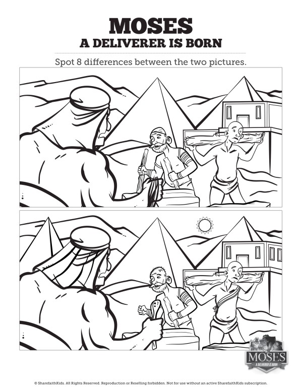 Exodus 2 Baby Moses Kids Spot the Difference