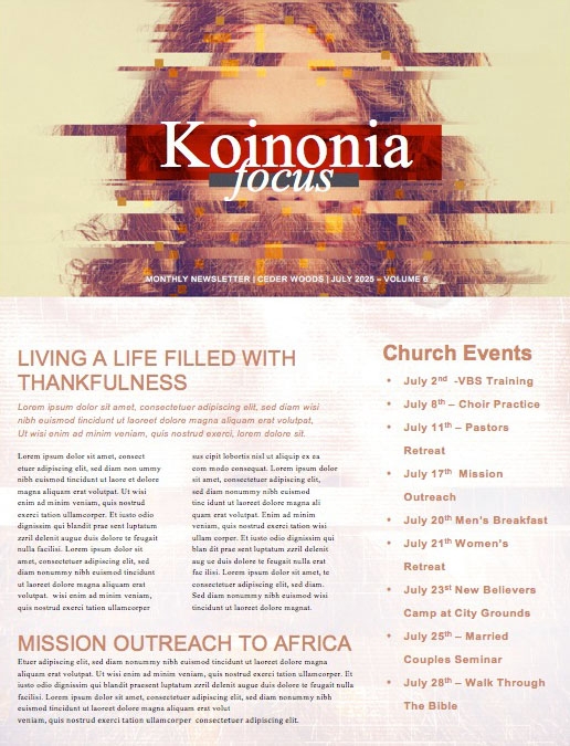 Who Is Jesus Church Newsletter Template