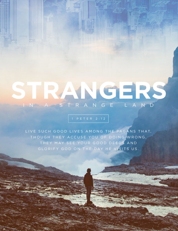 Strangers In A Strange Land Church Flyer Template