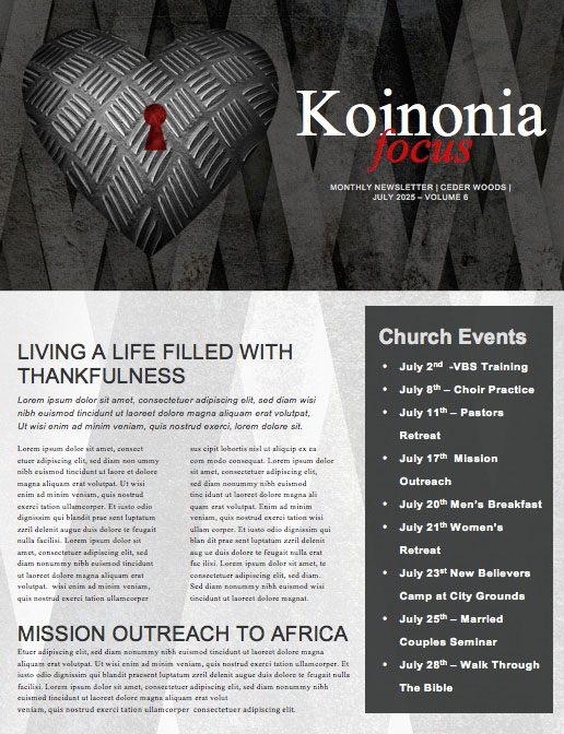 Guard Your Heart Church Newsletter